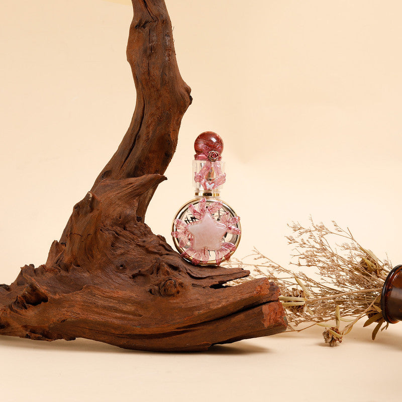 Healing natural crystal perfume bottle(25ml)-red jasper rose quartz V1178-0011-XSRFX