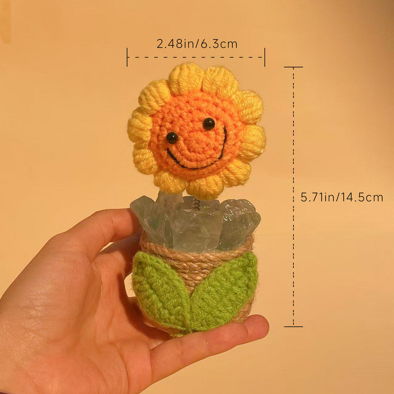 Natural crystal handmade sunflower ornament-amethyst V1178-0014-ZJXRK