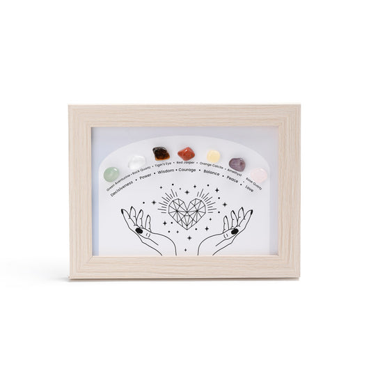 Constellation A Healing Crystal Stone Photo Frame Feng Shui or Hanging Home Wall Decoration, Office Gifts V1178-15201-XZA