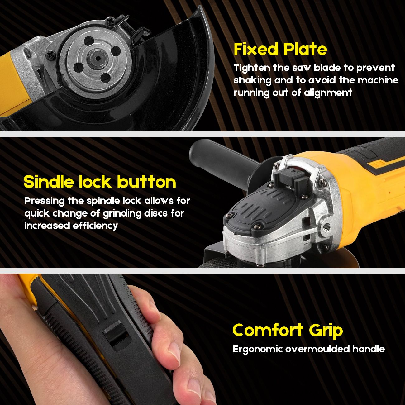 Cordless Angle Grinder 4-1/2 inch for Makita 18V MAX Battery, Grinder Tool, Power Electric Grinders, V1181-AG