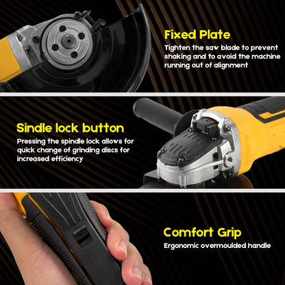 Cordless Angle Grinder 4-1/2 inch for Makita 18V MAX Battery, Grinder Tool, Power Electric Grinders, V1181-AG