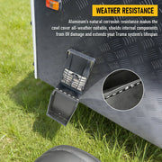RV Truma Cowl Cover Silver Checker Aluminum Universal Flue Vent Truma Hotwater AU
