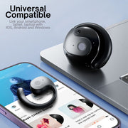 Open Ear Wireless Headphones Earphones Bluetooth 5.4 On Ear Sport Gym Earbuds-Black