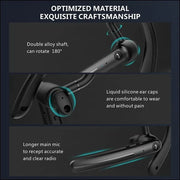 Wireless Bluetooth 5.3 Earpiece Single-Ear Headset Hands-Free Earphones in Mic V1181-EHN0002
