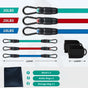 6pcs Resistance Band Set Yoga Pilates Exercise Fitness Latex Tube Body Workout V1181-EHN0009