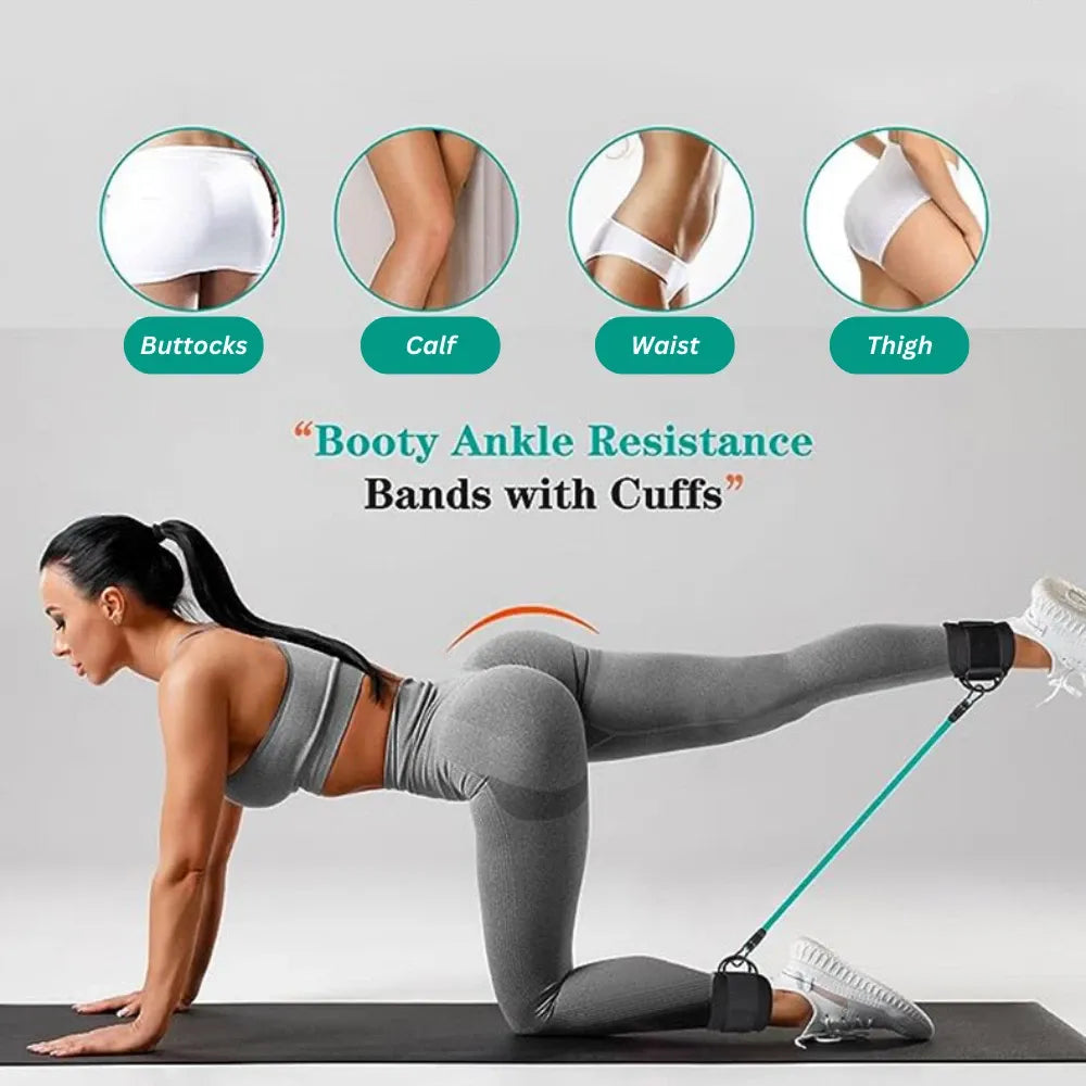 6pcs Resistance Band Set Yoga Pilates Exercise Fitness Latex Tube Body Workout V1181-EHN0009