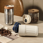 450ml Thermal LED Temperature Display Smart Coffee Cup Insulated Drink Tumbler-Blue V1181-EHN0018-BL
