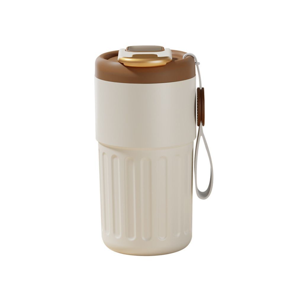 450ml Thermal LED Temperature Display Smart Coffee Cup Insulated Drink Tumbler-Brown V1181-EHN0018-CF