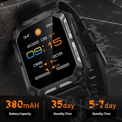 Njord Gear Indestructible Tactical Smartwatch - Military Grade & Rugged - Black V1181-EHN0039-BK