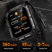 Njord Gear Indestructible Tactical Smartwatch – Military Grade & Rugged - Black