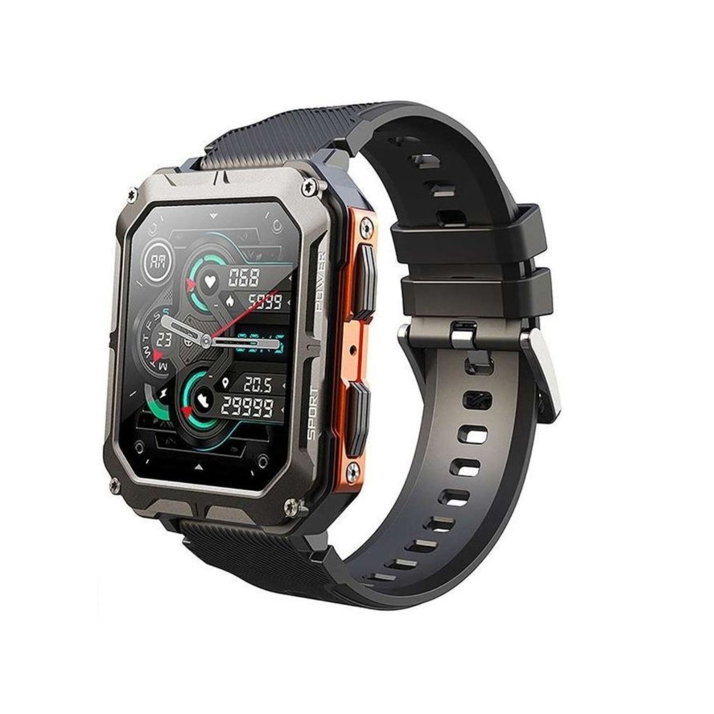 Njord Gear Indestructible Tactical Smartwatch - Military Grade & Rugged - Orange V1181-EHN0039-OR