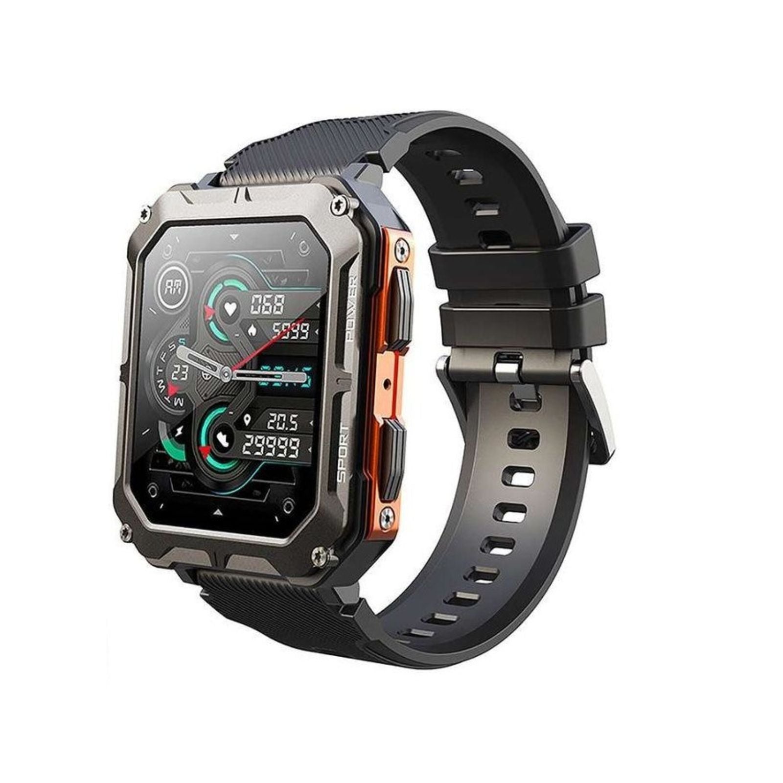 Njord Gear Indestructible Tactical Smartwatch – Military Grade & Rugged - Orange
