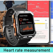 Njord Gear Indestructible Tactical Smartwatch – Military Grade & Rugged - Orange