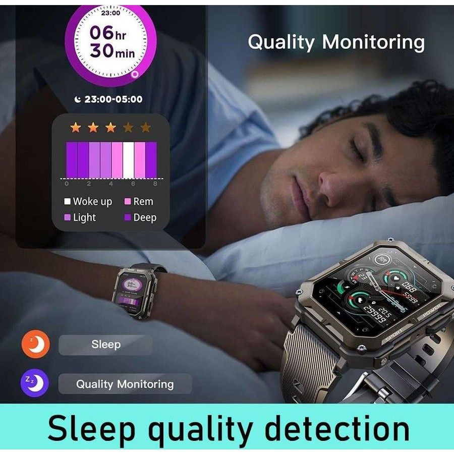 Njord Gear Indestructible Tactical Smartwatch – Military Grade & Rugged - Orange