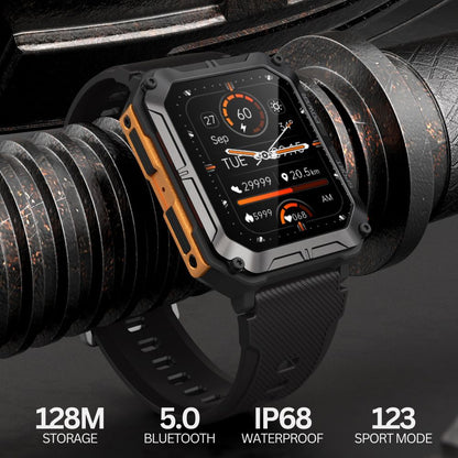 Njord Gear Indestructible Tactical Smartwatch - Military Grade & Rugged - Orange V1181-EHN0039-OR