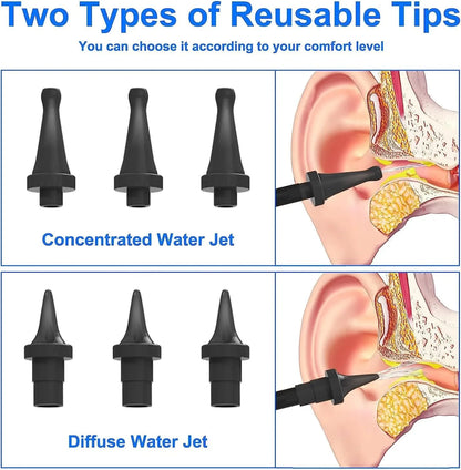 Water Powered Ear Cleaner Electric Triple Jet Stream 3 Pressure Water Resistant V1181-EHN0044