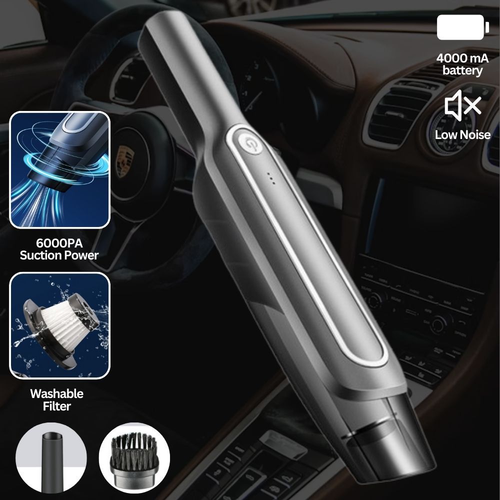 Portable Vacuum 4000mAh Rechargeable Home Car Wet Dry Handheld Cordless Cleaner V1181-EHN0051