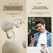 Bluetooth 5.3 Wireless Earbuds Deep Bass Over Ear - Beige