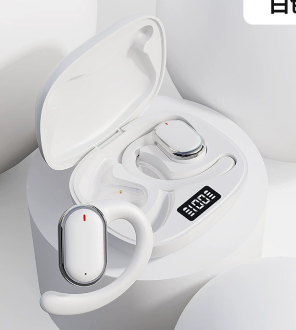 Bluetooth 5.3 Wireless Earbuds Deep Bass Over Ear - White