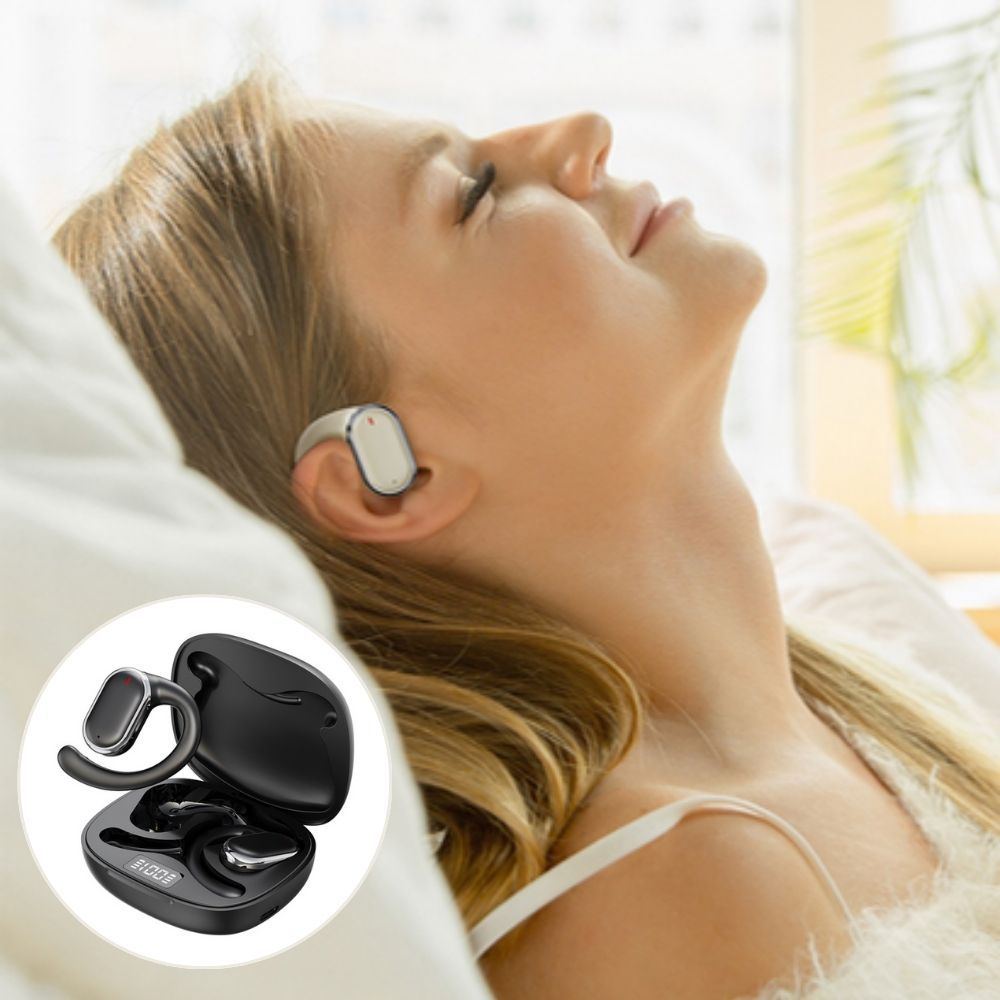 Bluetooth 5.3 Wireless Earbuds Deep Bass Over Ear - White