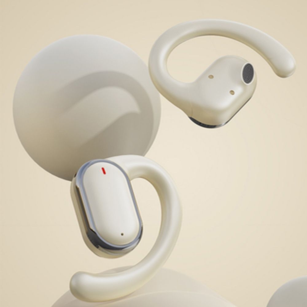 Bluetooth 5.3 Wireless Earbuds Deep Bass Over Ear - White