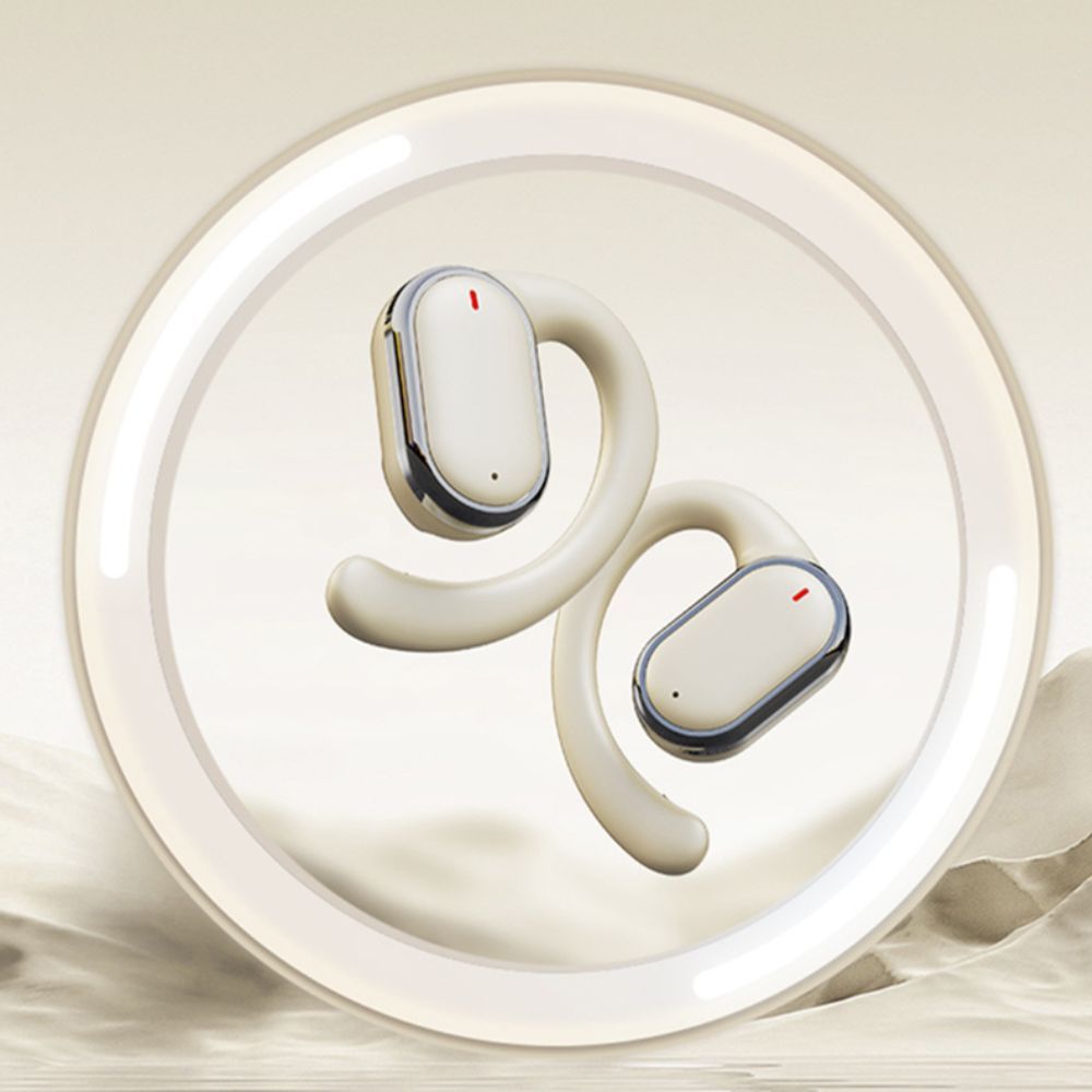 Bluetooth 5.3 Wireless Earbuds Deep Bass Over Ear - White