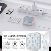 4Pcs Underwater Lights LED Submersible Pool Light Rechargeable with Remove Panel V1181-EHN0079