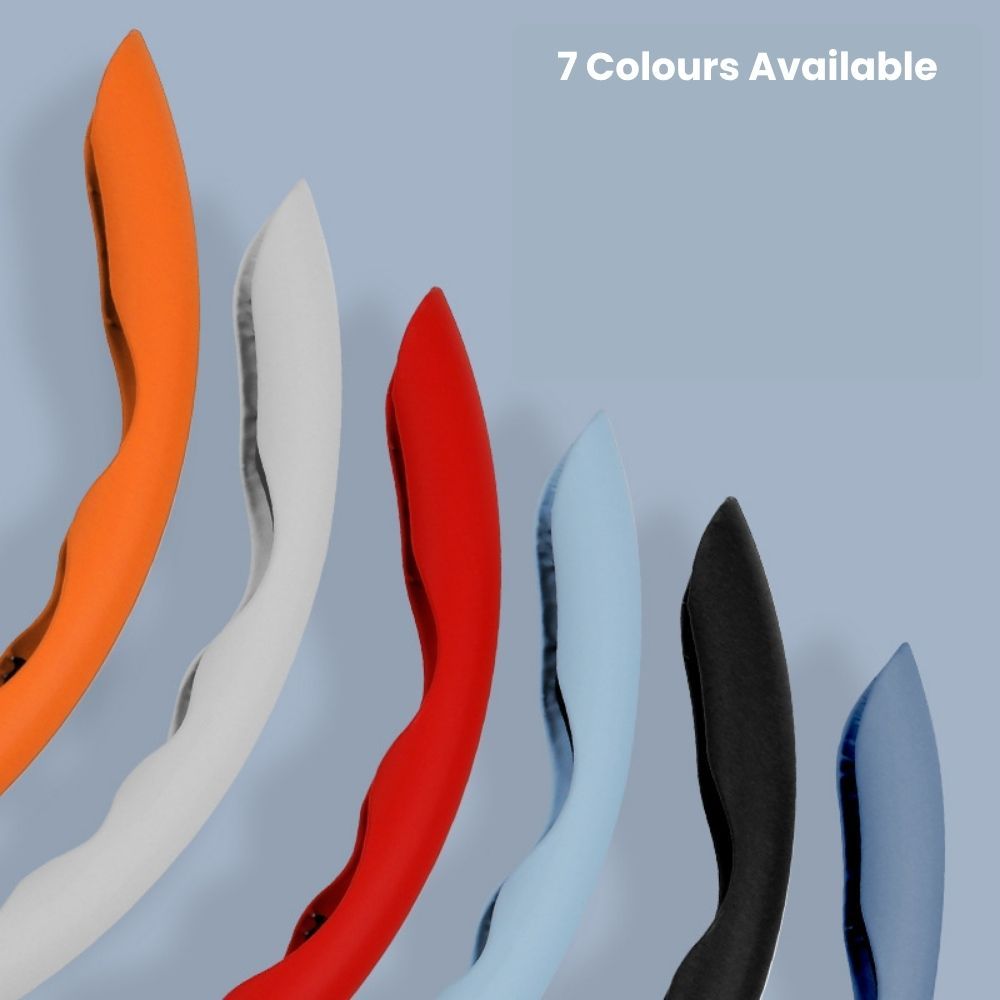 2Pcs Soft Breathable Anti-Slip Faux Leather Steering Wheel Protector Car Cover- Orange