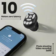 Scrolling Ring Remote Page Turner Wireless Finger Scroller Camera Video Record-White