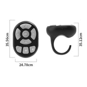 Scrolling Ring Remote Page Turner Wireless Finger Scroller Camera Video Record-White