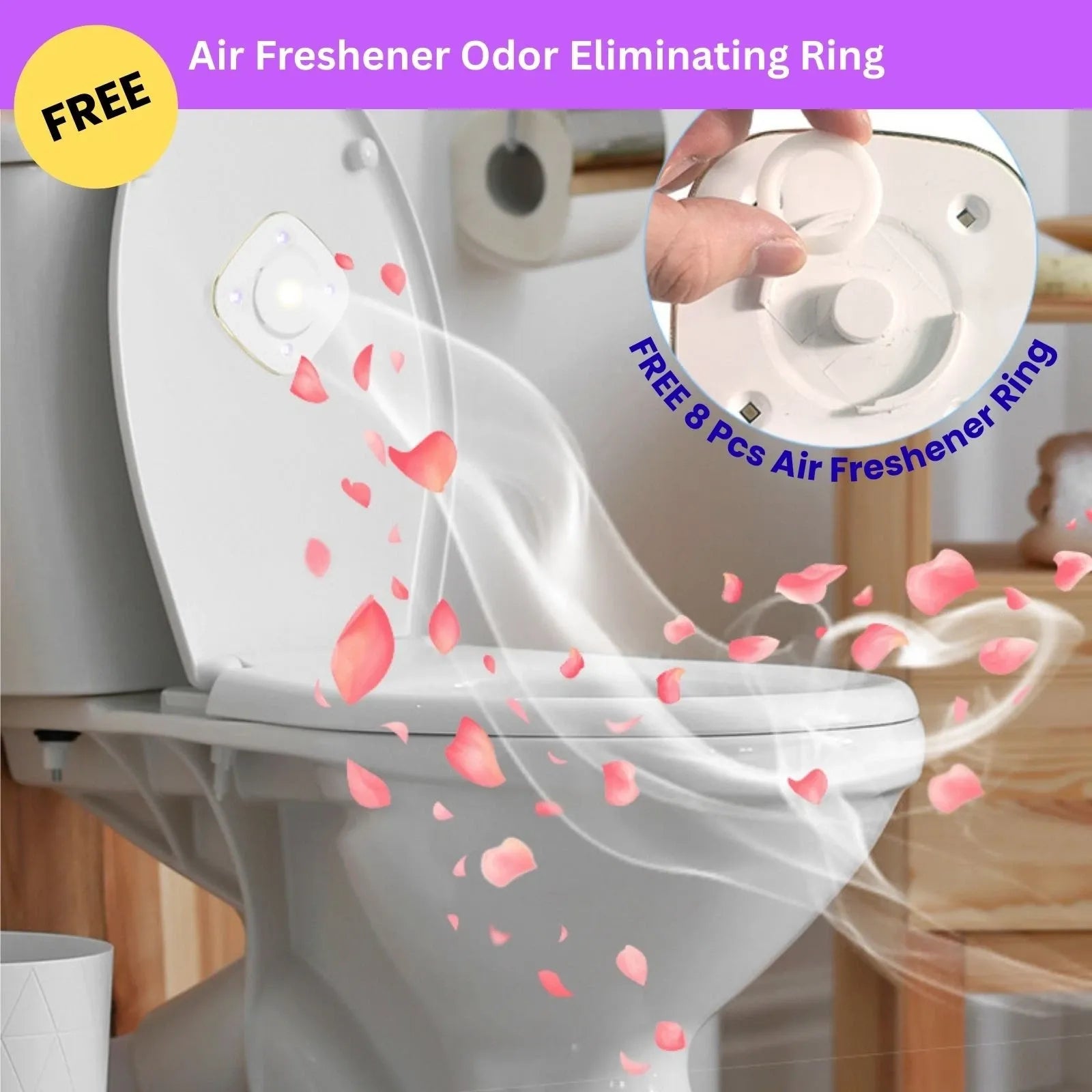 UV Toilet Light Electric Toilet Sterilizer with 8 Fragrance Rings V1181-EHN0090