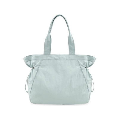Lightweight Nylon Shopper Tote Bag 18L Side-Cinch Shoulder Bag - Mint V1181-EHN0093-BL