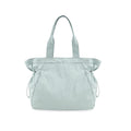 Lightweight Nylon Shopper Tote Bag 18L Side-Cinch Shoulder Bag - Mint