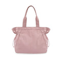 Lightweight Nylon Shopper Tote Bag 18L Side-Cinch Shoulder Bag - PINK