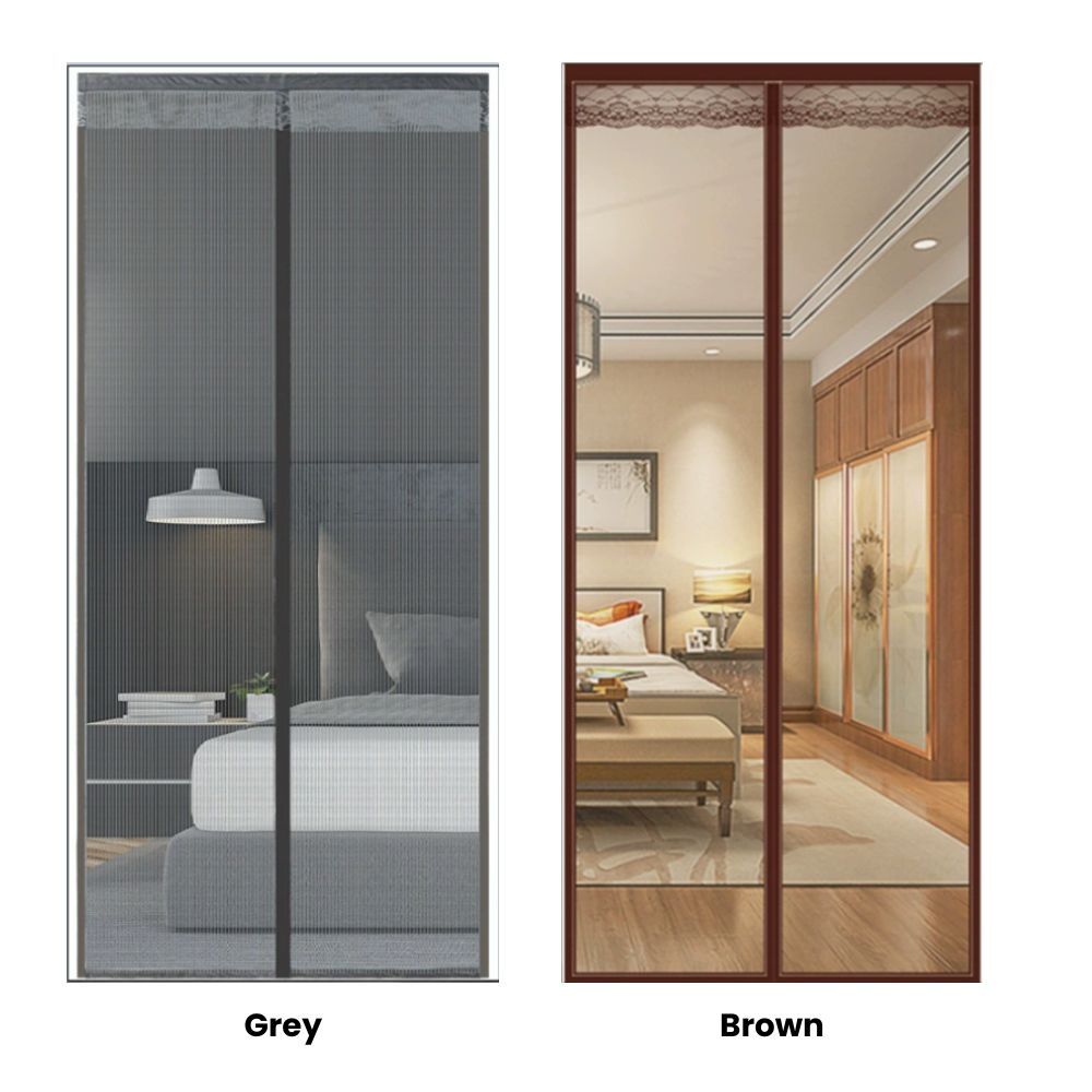 Extra Durable Magnetic Fly Screen Door Anti Mosquito Screen Mesh Curtain Grey-100x230cm V1181-EHN0181-GR-100230