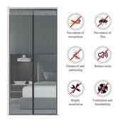 Extra Durable Magnetic Fly Screen Door Anti Mosquito Screen Mesh Curtain Grey-100x230cm V1181-EHN0181-GR-100230
