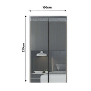 Extra Durable Magnetic Fly Screen Door Anti Mosquito Screen Mesh Curtain Grey-100x230cm V1181-EHN0181-GR-100230