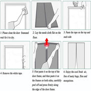 Extra Durable Magnetic Fly Screen Door Anti Mosquito Screen Mesh Curtain Grey-100x230cm V1181-EHN0181-GR-100230