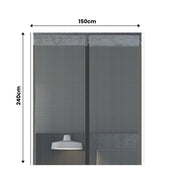 Extra Durable Magnetic Fly Screen Door Anti Mosquito Screen Mesh Curtain Grey-150x240cm V1181-EHN0181-GR-150240