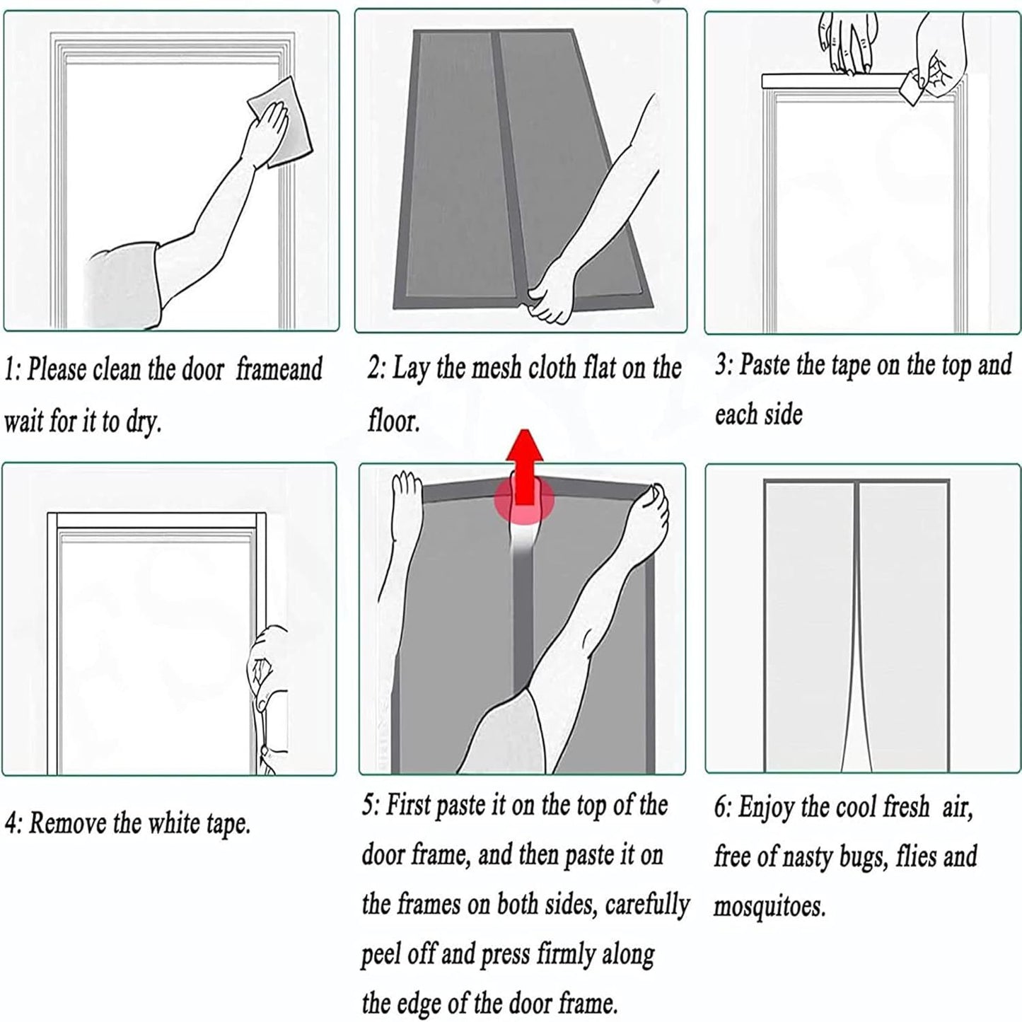 Extra Durable Magnetic Fly Screen Door Anti Mosquito Screen Mesh Curtain Grey-90x240cm V1181-EHN0181-GR-90240