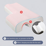 Couple Arch Pillow, Zero Pressure Pillow Slow Rebound No Pressure Hand, Pillow, Couple Sleep Double Memory V1181-EHN0203-LEFT