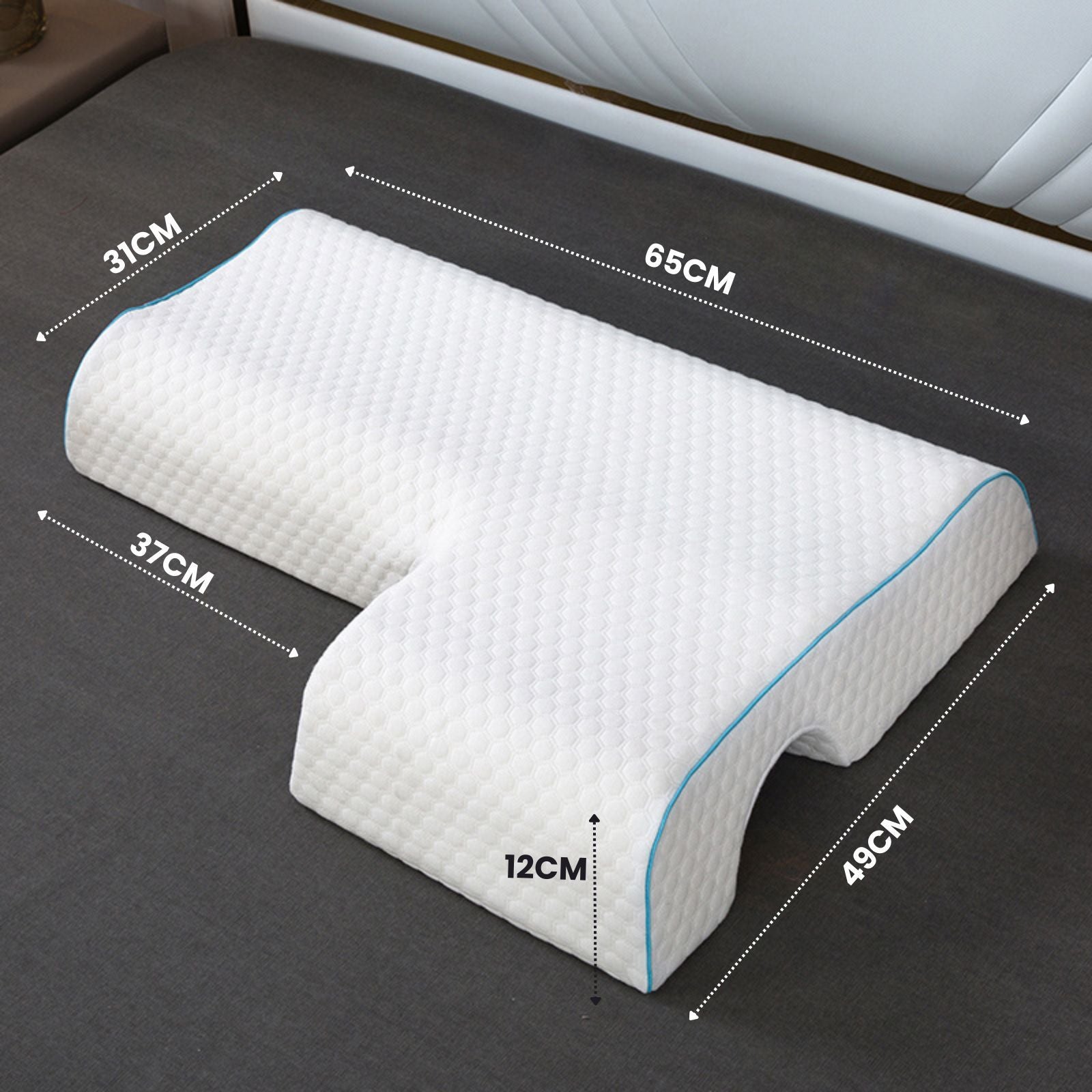 Couple Arch Pillow, Zero Pressure Pillow Slow Rebound No Pressure Hand, Pillow, Couple Sleep Double Memory V1181-EHN0203-LEFT