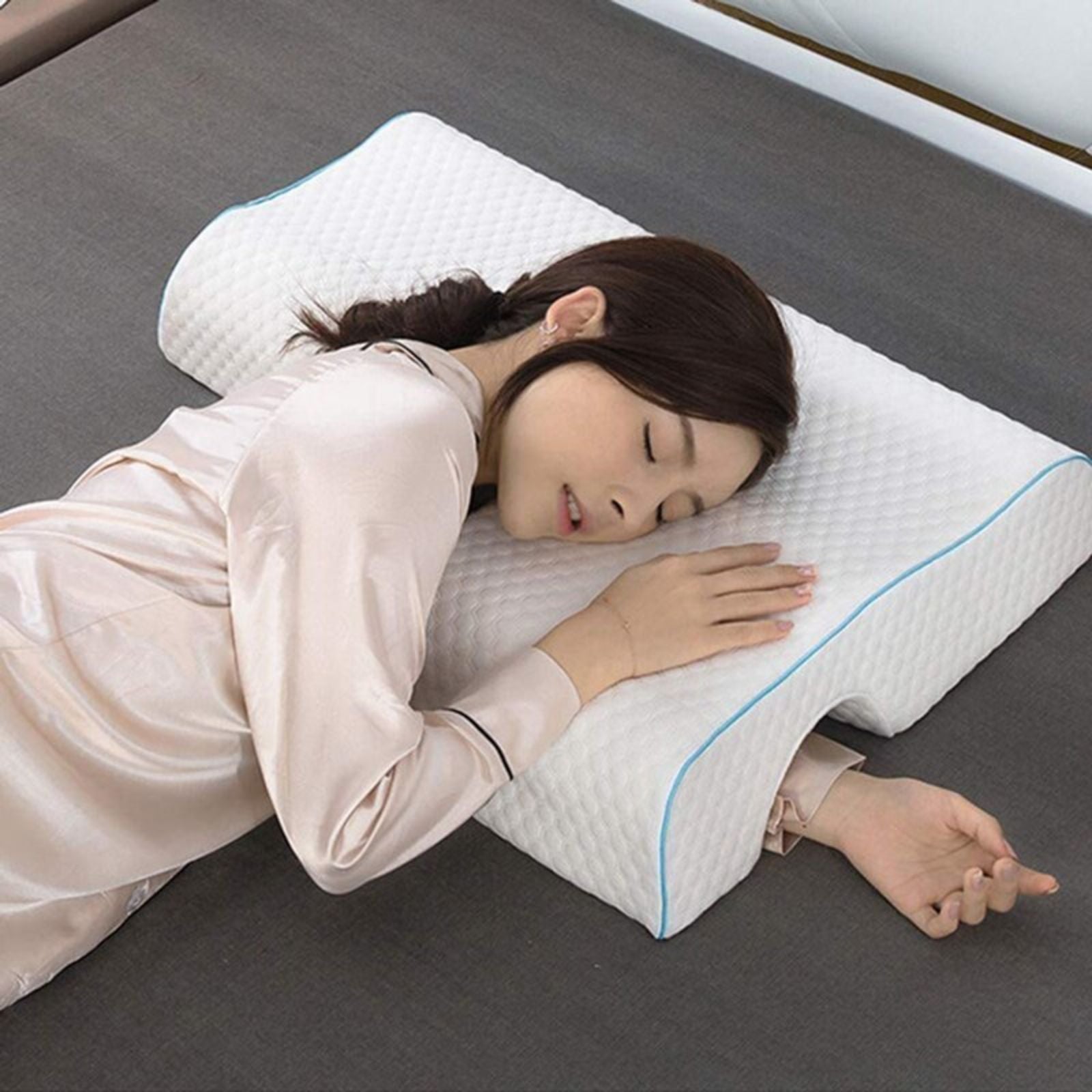 Couple Arch Pillow, Zero Pressure Pillow Slow Rebound No Pressure Hand, Pillow, Couple Sleep Double Memory V1181-EHN0203-LEFT