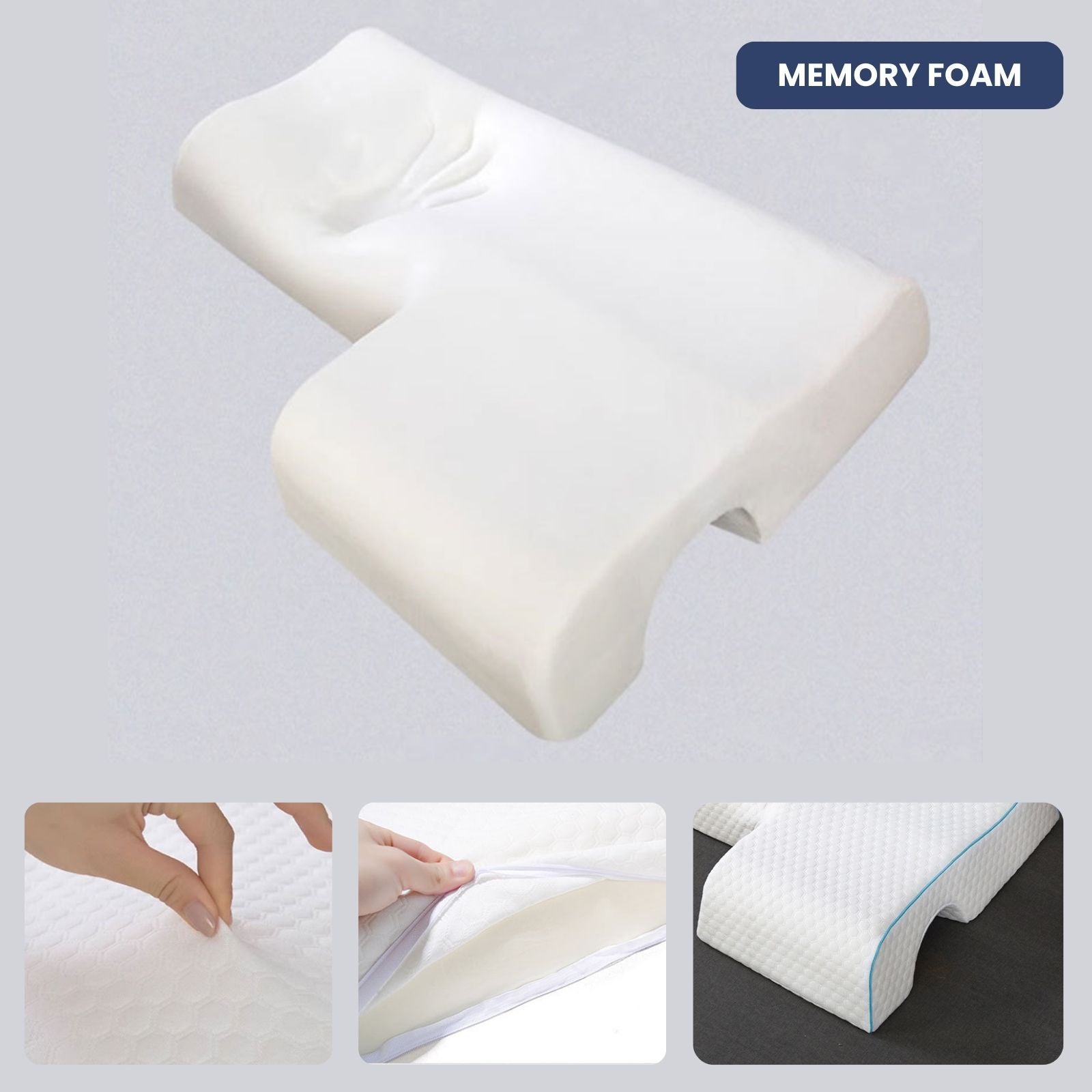Couple Arch Pillow, Zero Pressure Pillow Slow Rebound No Pressure Hand, Pillow, Couple Sleep Double Memory V1181-EHN0203-RIGHT