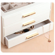 PU Leather Jewellery 3 Level Storage Box Drawer Organiser Gift V1181-EHN0204