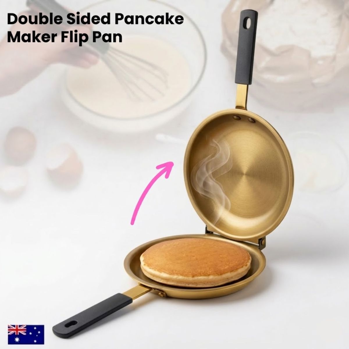 Double Sided Pancake Maker Flip Pan Non-Stick Omelette Egg Frying Pan 15cm V1181-EHN0214