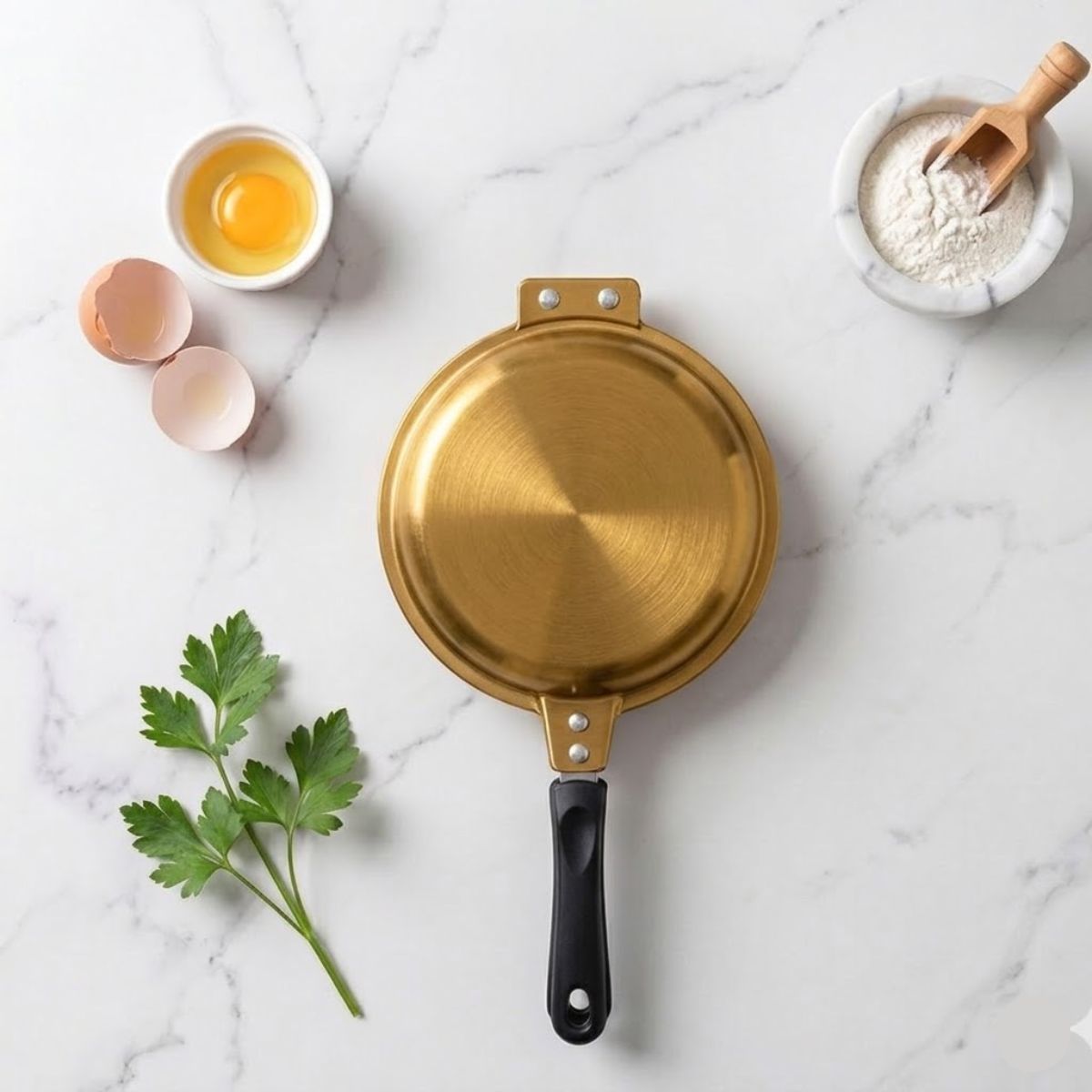 Double Sided Pancake Maker Flip Pan Non-Stick Omelette Egg Frying Pan 15cm V1181-EHN0214
