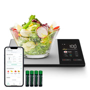 Smart Digital Food Kitchen Scale with Nutritional Calculator, On-Screen Nutrient Info, Free App for Calorie & V1181-EHN0217