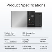 Smart Digital Food Kitchen Scale with Nutritional Calculator, On-Screen Nutrient Info, Free App for Calorie & V1181-EHN0217