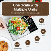 Smart Digital Food Kitchen Scale with Nutritional Calculator, On-Screen Nutrient Info, Free App for Calorie & V1181-EHN0217